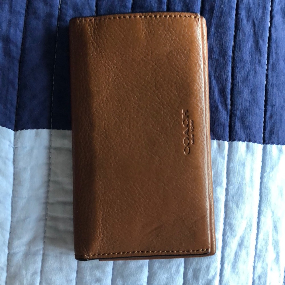 Coach Men’s Wallet. Inside pocket fits phone
